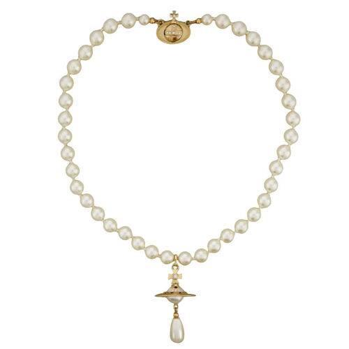 Vivienne Westwood One Row Pearl Drop Choker